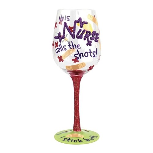 Top Shelf "I Stick Butt" Wine Glass - Novelty Gift for a Nurse