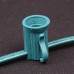 Novelty Lights 100 Foot C7 Outdoor String Light Christmas Stringer - Patio String Lights - Candelabra Base (C7/E12) - 12" Spacing - Green Wire
