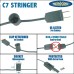 Novelty Lights 100 Foot C7 Outdoor String Light Christmas Stringer - Patio String Lights - Candelabra Base (C7/E12) - 12" Spacing - Green Wire