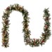National Tree Company Pre-Lit Artificial Christmas Garland, Green, Frosted Berry, White Lights, Decorated with Pine Cones, Berry Clusters, Plug In, Christmas Collection, 9 Feet