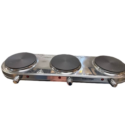 Kalorik Triple Burner Buffet Set, Stainless Steel