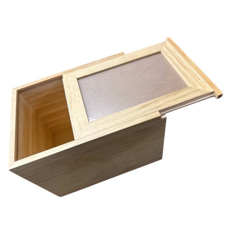 Natural Wooden Slide Box