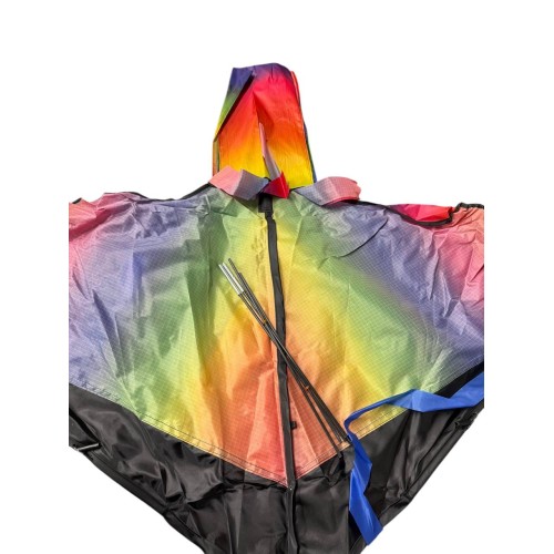 IMPRESA Large Rainbow Delta Kite - Easy to Assemble, Launch, Fly - Premium Quality, Great for Beach Use - The Best Kite for Everyone - Girls, Boys, Kids, Adults, Beginners and Pros -