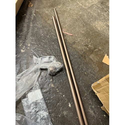 Decopolitan 5/8" Classic Ball Double Curtain Rod Set, 26 to 48 Inches, Dark Nickel