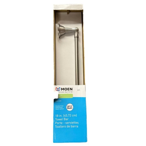 Moen DN6818BN Sage 18-Inch Single Towel Bar, Brushed Nickel