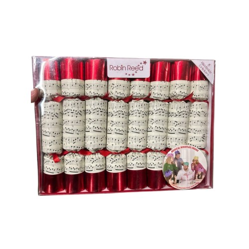 Robin Reed Concerto English Crackers with Musical Whistles 588, 10 In (Set of 8)