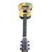 First Act Acoustic Guitar, 30” - Top Features Flower Design - Brass Acoustic Guitar Strings, Tuning Gear, String Post Covers, Steel-Reinforced Neck, Strap Buttons – Musical Instruments