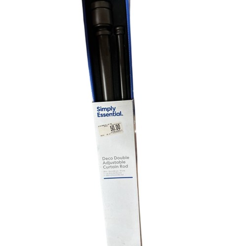 Simply Essential™ Deco 18 to 36-Inch Adjustable Double Curtain Rod Set in Brown