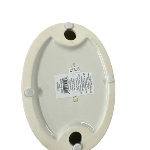 Everhome Cane Ceramic Soap Dish, White