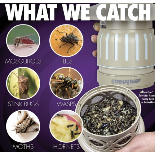 DynaTrap DT2000XLP-TUNSR Large Mosquito & Flying Insect Trap – Kills Mosquitoes, Flies, Wasps, Gnats, & Other Flying Insects – Protects up to 1 Acre