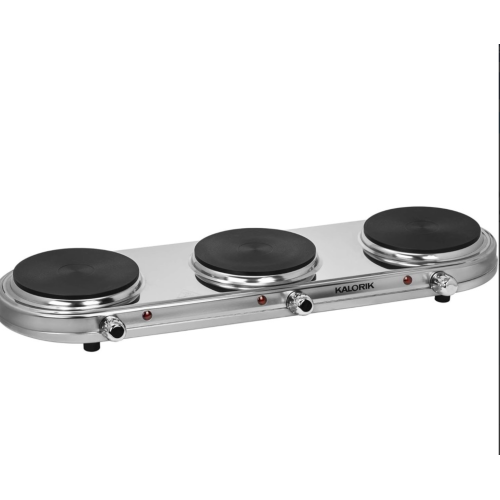 Kalorik Triple Burner Buffet Set, Stainless Steel