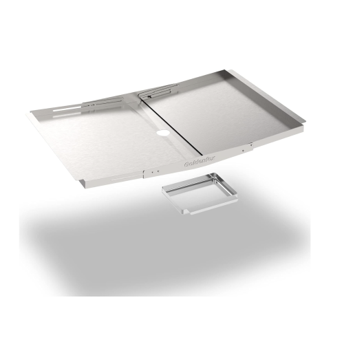 Golden Fox Grill Grease Tray with Catch Pan, Universal Adjustable 24"-30" Grill Replacement Parts Drip Pan for Dyna Glo, Nexgrill and More
