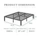Bed-Frame-Queen, 14 Inch Metal Platform Bed-Frame No Box Spring Needed, Heavy Duty, Easy Assembly, Noise Free, Black