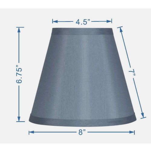 Mix & Match 4.5x8x7" Slate Blue Accent Lamp Shade, Round