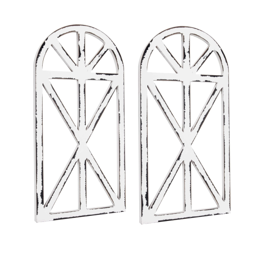KIBAGA Beautiful Cathedral Window Frame Set of 2 – Lovely Farmhouse Wall Decor