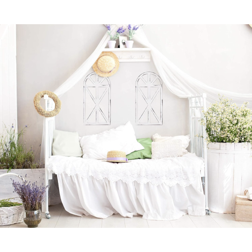 KIBAGA Beautiful Cathedral Window Frame Set of 2 – Lovely Farmhouse Wall Decor