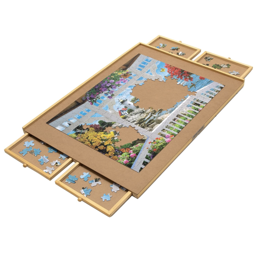 Bits and Pieces Original Standard Wooden Jigsaw Puzzle Plateau-The Complete Puzzle Storage System