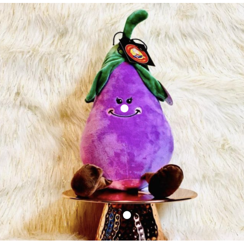 Mikey the Joyful Eggplant | 15″-L Huggable Friends