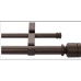 Simply Essential™ Deco 18 to 36-Inch Adjustable Double Curtain Rod Set in Brown