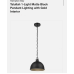 Hampton Bay Talullah 1-Light Matte Black Pendant Light 1005848160