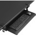 BONTEC KMT01 Under Desk Keyboard Tray, Pull-Out Keyboard & Mouse Platform with C-Clamp, 25.6 x 11.8 in Space-Saving Ergonomic Slide-Out Drawer, Black Carbon Fiber