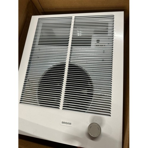 Broan-NuTone 194 High Capacity Wall Heater, White Painted Grille, 3000/1500 Watt 240 VAC, Covers 300 sq. ft. at Factory Wired Voltage