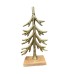 NEW Arctic Holiday (Pottery Barn Dupe) Gold Sculpted Metal Tree Marble Base 15”