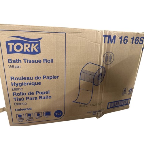 SCA Tissue North America Tork Universal Bath 2-Ply White 4 X 3.75 Sheet 500 Sheets/Roll 96/Carton TM1616S