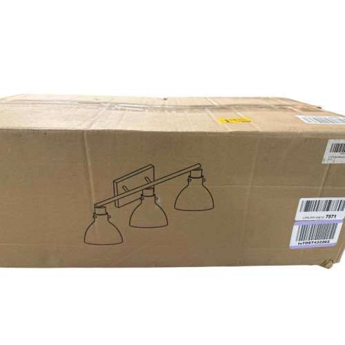 CCYCOL Bathroom Light Fixtures, 3-Light Over Mirror Vanity Lights with Thick Glass Shade, Modern Black Lighting for Bathroom, Bedroom, Hallway