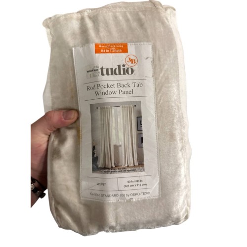 Studio 3B Rod Pocket Window Panel Curtains 50X84" 100% Belgian Linen Khaki