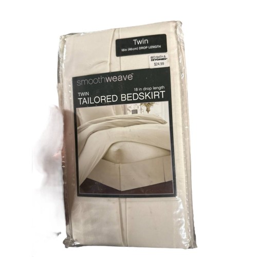 Smoothweave Tailored 18-Inch Bed Skirt (Twin, White)