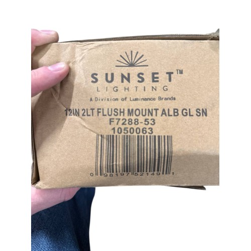 Luminance F7288-53 Transitional 2 Incandescent Semi-Flush Mount Light with Satin Nickel Finish