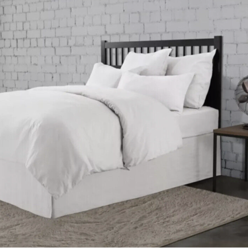 Nestwell Wraparound Bedskirt 15in Drop Twin White 39in X 75in