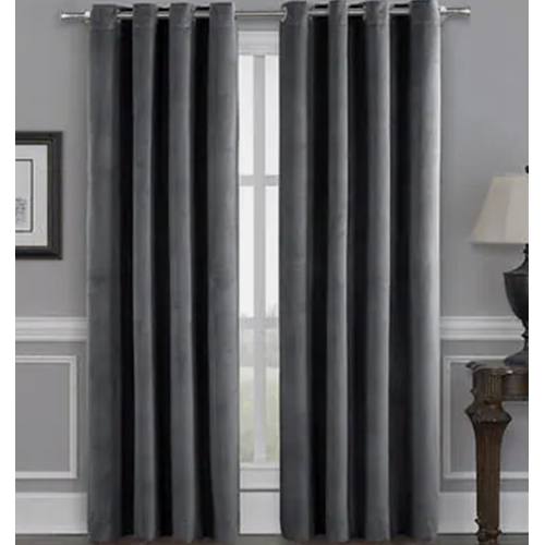 Silk Home Total Blackout Velvet Window Curtain Panel Pair 52''x84'' Each Panel