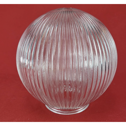 Vintage Replacement Clear Ribbed Glass Dome Light Globe