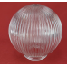 Vintage Replacement Clear Ribbed Glass Dome Light Globe