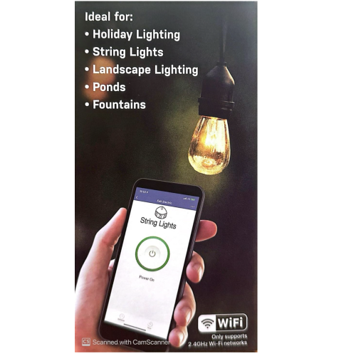 Feit Electric Triple Outlet Outdoor Smart Plugs, 2-Pack, WiFi, Controls Devices from Anywhere, Voice Control, Schedules, Timer, Compatible with Alexa and Google Home, Black