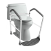 RMS Toilet Safety Frame & Rail - Folding & Portable Bathroom Toilet Safety Rails - Handrail Toilet Bars with Adjustable Height (White)