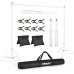 EMART Backdrop Stand 10x7ft(WxH) Photo Studio Adjustable Background Stand Support kit with 2 Crossbars, 8 Clamps, 2 Sandbags and Carry Bag for Parties, Events Decoration, Wedding, Photography -White