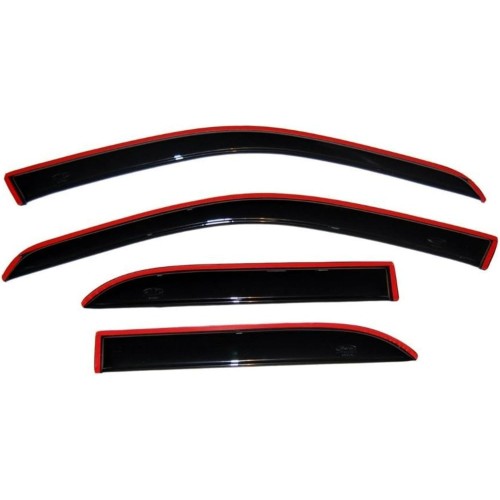 Auto Ventshade [AVS] in-Channel Rain Guards for 2016-2021 Honda Civic Sedan | Window Vent Visors, 4 pcs. - Smoke | 194682