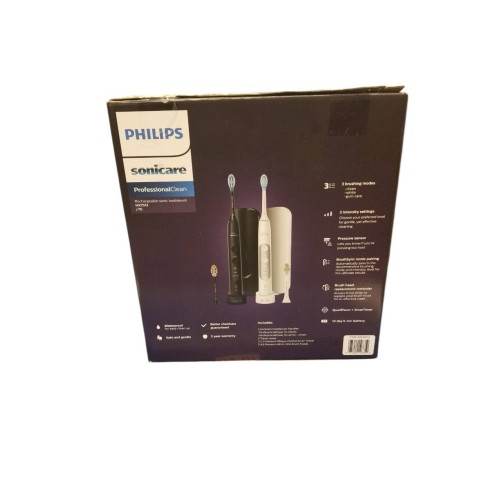 PHILIPS Sonicare DiamondClean 9000 Connected Rechargeable Electric Power Toothbrush, 2-Pack, Black + White - Bluetooth, 3 Intensities, 2 Weeks Operating time - BROAG Random Color Electric Toothbrush