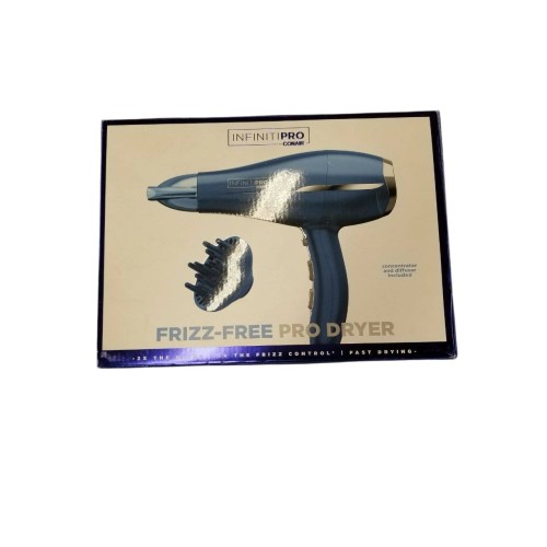 INFINITIPRO BY CONAIR Frizz Free Compact Hair Dryer ~ 2x the Shine - 3x the Frizz Control