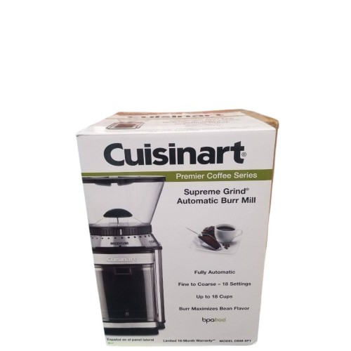 CUISINART Coffee Grinder, Electric Burr One-Touch Automatic Grinder with18-Position Grind Selector, Stainless Steel, DBM-8P1
