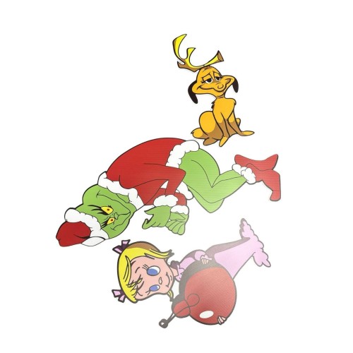 3PCS Grinch Christmas Decoration Yard Signs with Stakes, Cindy Max Whoville Xmas