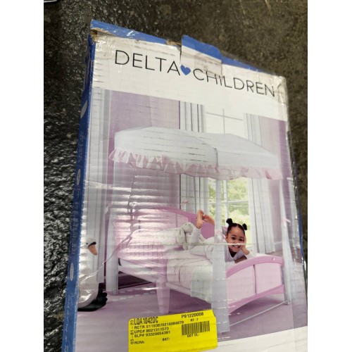 Delta Children Girls Canopy for Toddler Bed, White