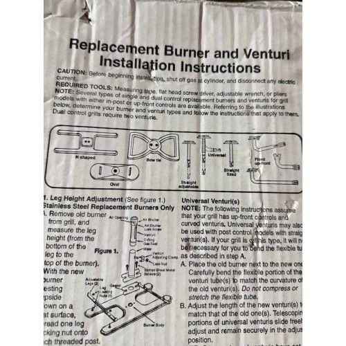 GrillSpot 15 3/4 Inch Universal Small Dual Stainless Steel H Burner