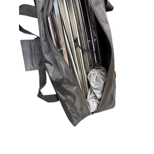 EMART Backdrop Stand 10x7ft(WxH) Photo Studio Adjustable Background Stand Support kit with 2 Crossbars, 8 Clamps, 2 Sandbags and Carry Bag for Parties, Events Decoration, Wedding, Photography -White