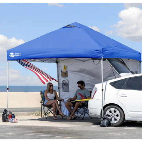 CROWN SHADES Canopy Tent, 10 x 10 Foot Portable Pop Up Outdoor Shelter with Pocket Sidewall