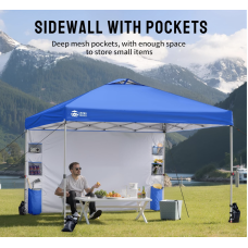 CROWN SHADES Canopy Tent, 10 x 10 Foot Portable Pop Up Outdoor Shelter with Pocket Sidewall