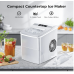 AGLUCKY Ice Makers Countertop with Self-Cleaning, 26lbs/24hrs, 9 Cubes Ready in 6 Mins, Portable Ice Machine with 2 Sizes Bullet Ice/Ice Scoop/Basket for Home/Kitchen/Office/Bar/Party, Grey